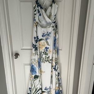 Still the One Floral Satin Maxi Dress from Lulu's